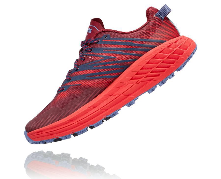 Hoka One One トレイルシューズ レディース 赤 - スピードゴート4 - QE9435061